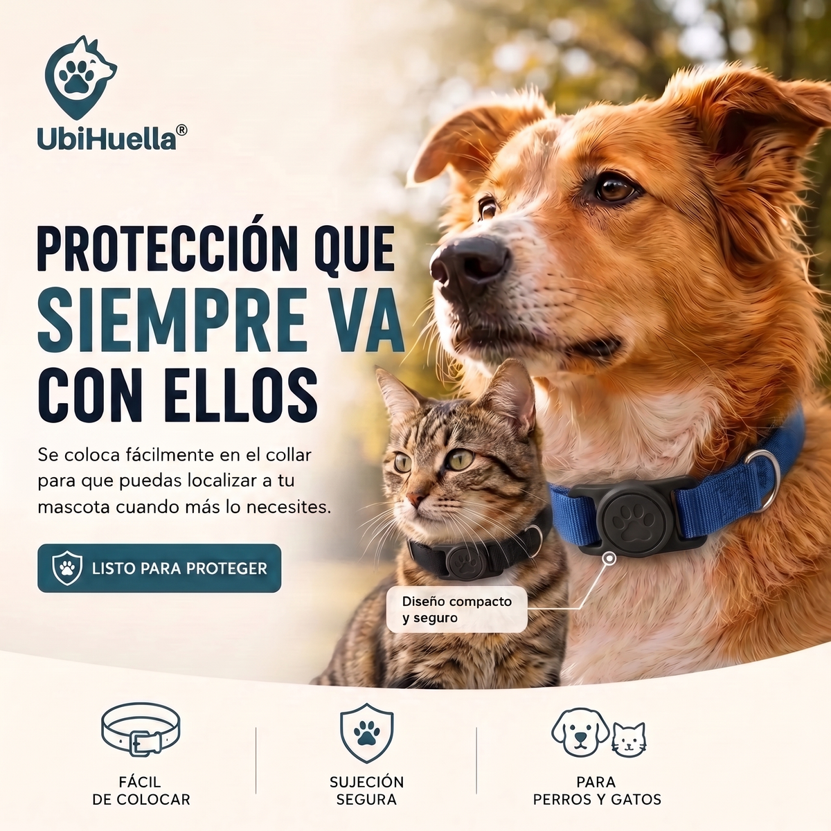 UbiHuella - Localizador para mascotas, perros y gatos